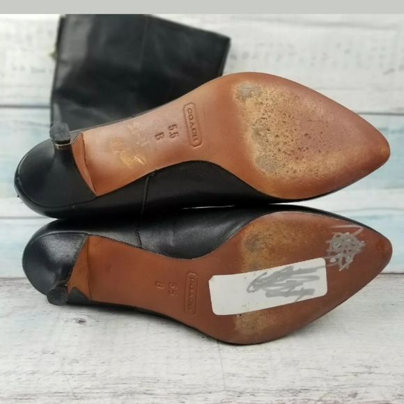 $398 Coach Fayth Women's Black Knee High Boot 5.5 - Picture 7 of 7